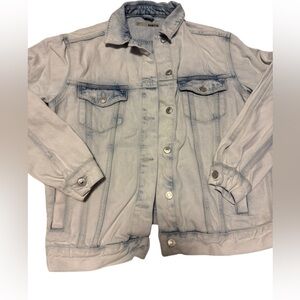 ✨ Top Shop Motto Sise US 4 Denim Acid Wash Jean Jacket - GUC